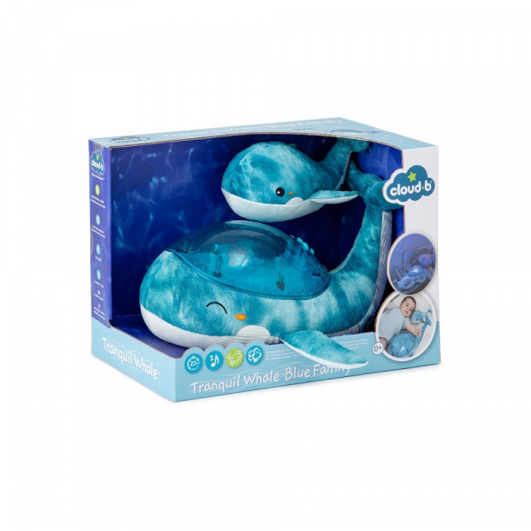 Veilleuse bébé projection plafond musicale famille baleine tranquille bleu Cloud b