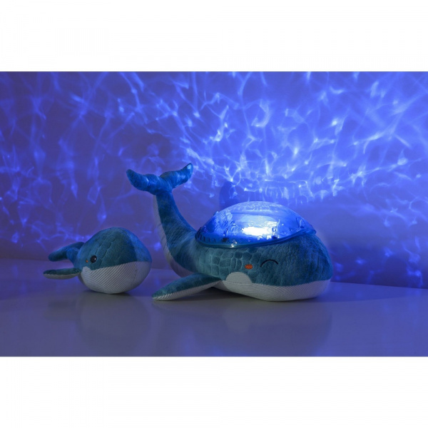 Veilleuse bébé projection plafond musicale famille baleine tranquille bleu Cloud b