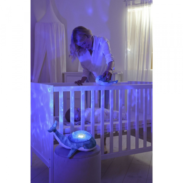 Veilleuse bébé projection plafond musicale famille baleine tranquille bleu Cloud b