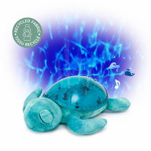 Veilleuse bébé projection plafond musicale tortue tranquille aqua - rechargeable Cloud b