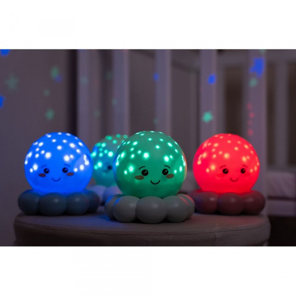 Veilleuse bébé projection plafond pieuvre twinkles to go bleu pastel Cloud b