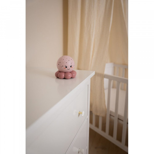 Veilleuse bébé projection plafond pieuvre twinkles to go rose pastel Cloud b