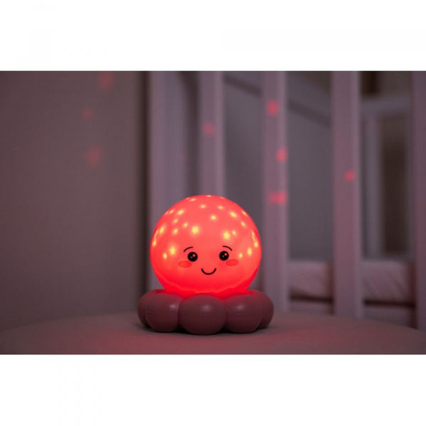 Veilleuse bébé projection plafond pieuvre twinkles to go rose pastel Cloud b