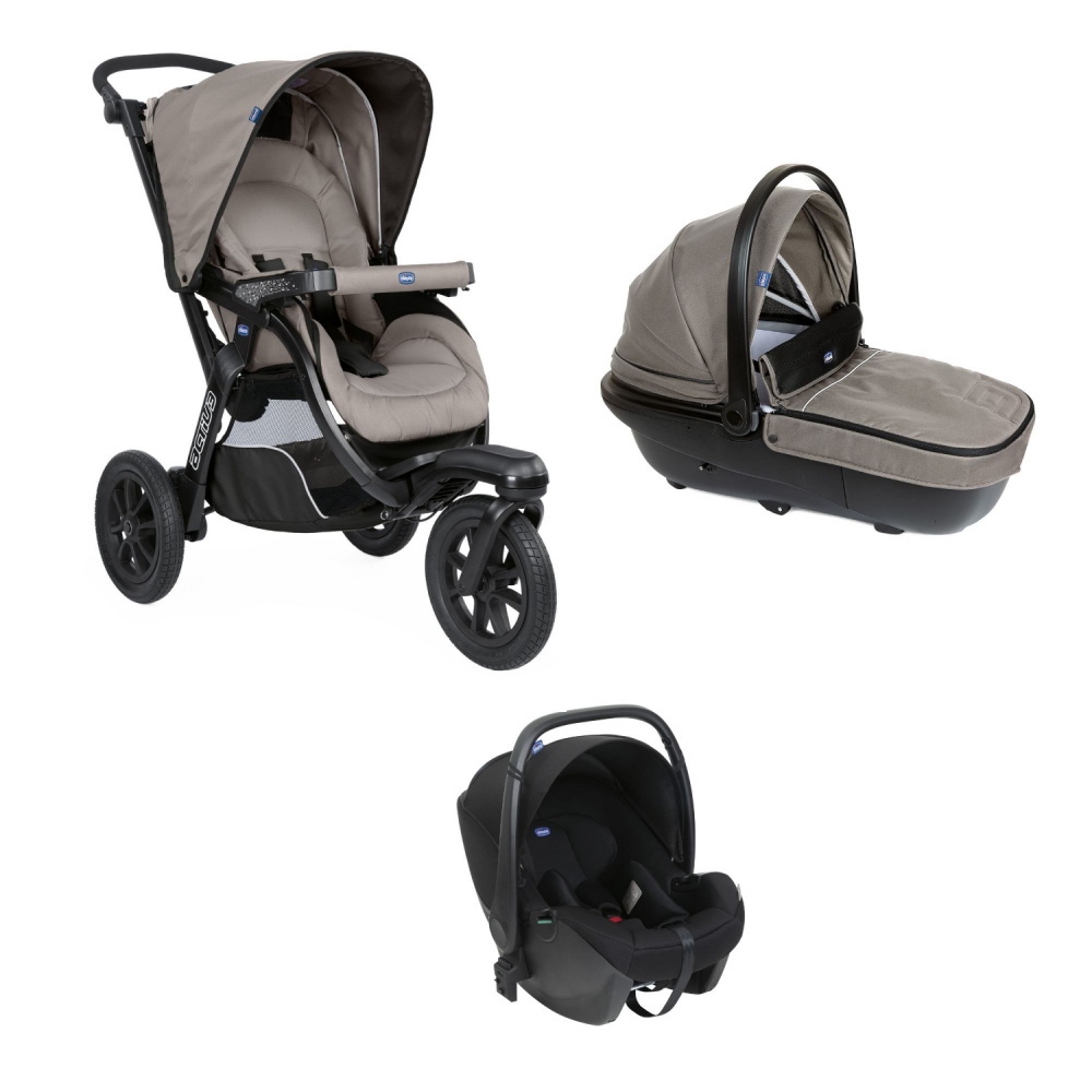 Poussette trio activ3 i-size dark beige de Chicco sur allobébé