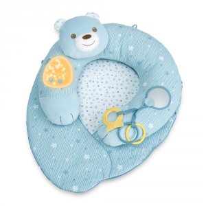 Coussin mon premier nid bleu