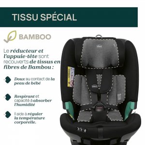 Siège auto fullseat 360 i-size avec base black satin Chicco
