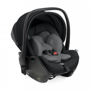 Poussette trio bellagio + siège auto first seat recline i-size black satin + nacelle black satin Chicco