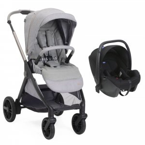 Poussette duo belllagio 2 lunar rock + siège auto kory essential Chicco
