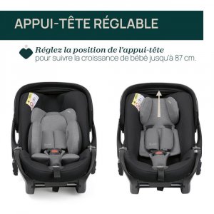 Poussette duo mysa dew re_lux + siège auto first seat recline i-size black satin Chicco