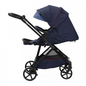 Poussette duo seety + siège auto first seat recline oxford blue Chicco