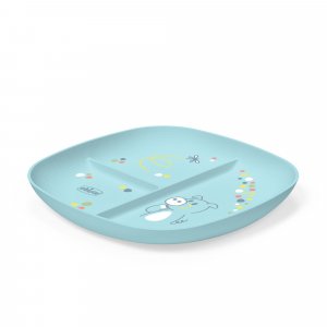 Assiette à portions bleu Chicco
