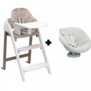 Chaise haute évolutive crescendo up 2en1 pearl cooper re_lux + siège de naissance Chicco