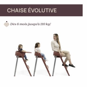 Chaise haute évolutive crescendo up colorado red re_lux Chicco