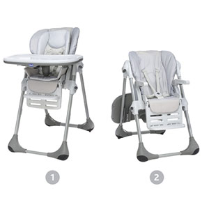 Chaise haute bébé polly 2 en 1 artic