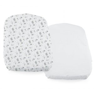 Lot de 2 draps housses next2me forever grey sheep Chicco