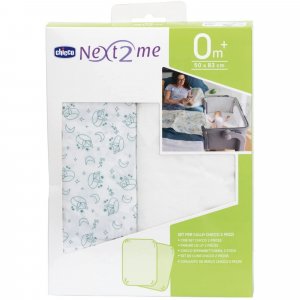 Lot de 2 draps housses next2me foxy Chicco