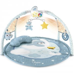 Tapis d'éveil bébé colors gym bleu