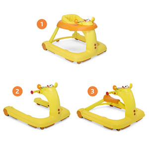 Trotteur bébé 1 2 3 orange