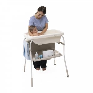 Table à langer soft bubble avec baignoire intégrée armonia motherpearl Chicco