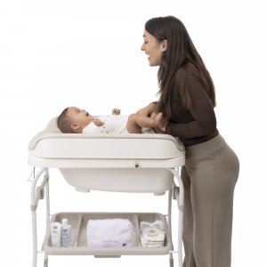 Table à langer soft bubble avec baignoire intégrée armonia motherpearl Chicco