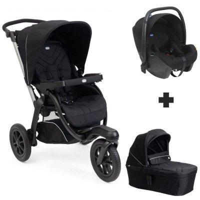 Poussette trio activ3+ + siège auto kory i-size + nacelle activ3+ ebony