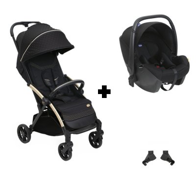Poussette duo goody xplus - black re_lux + siège auto kory i-size essential