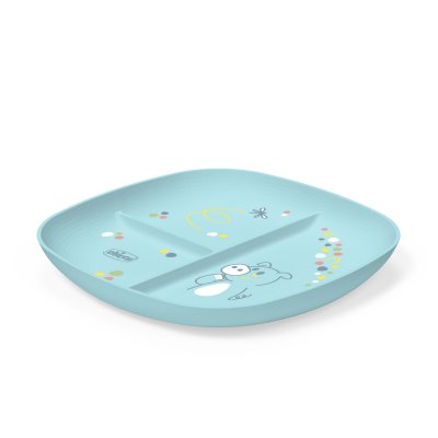 Assiette à portions bleu