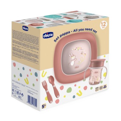 Coffret repas rose 12 mois