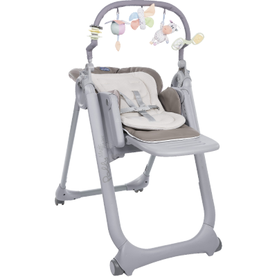 CHICCO Chaise haute polly magic relax - 4 roues cocoa