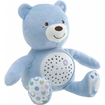 Peluche ourson projecteur first dream bleu