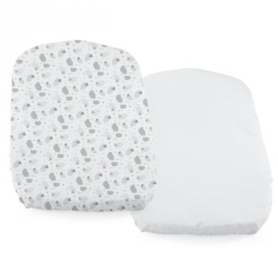 Lot de 2 draps housse baby hug 4in1 grey sheep