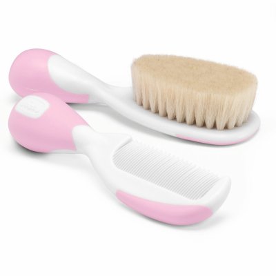 Peigne et brosse rose