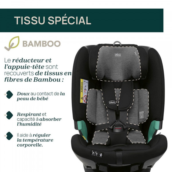 Siège auto fullseat 360 i-size black satin Chicco