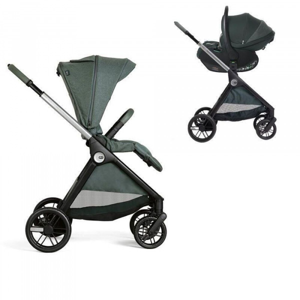 Poussette duo bellagio 2 + siège auto first seat recline i-size fir tree Chicco