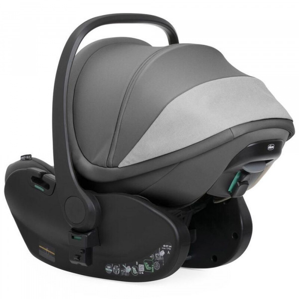 Poussette duo bellagio 2 + siège auto first seat recline i-size lunar rock Chicco