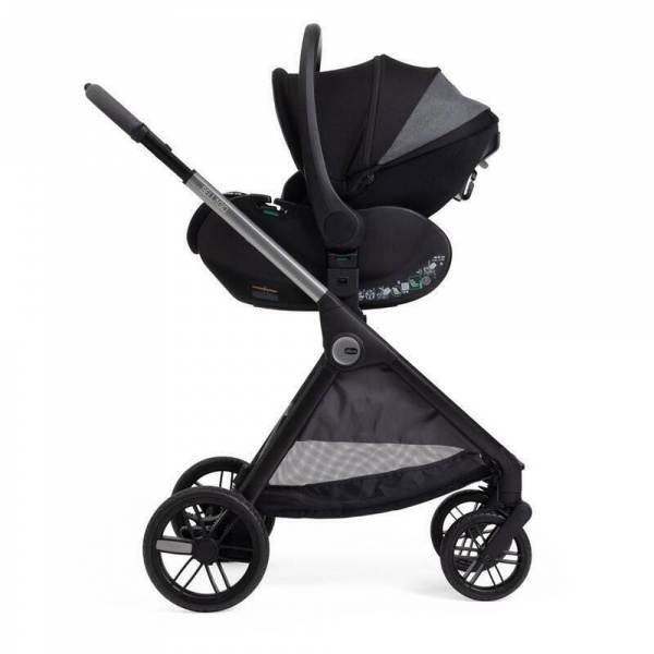 Poussette trio bellagio 2 + first seat recline + nacelle flexi + fullseat 360 avec base black satin Chicco