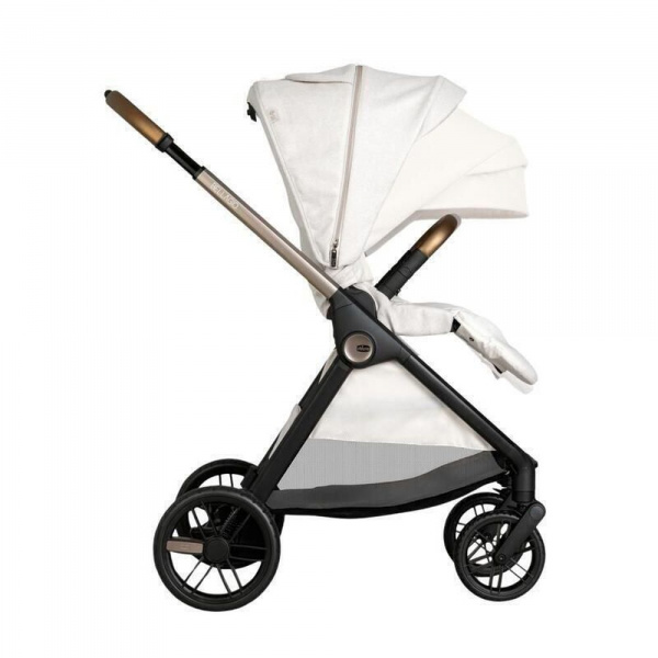 Poussette trio bellagio 2 + first seat recline + nacelle flexi + fullseat 360 avec base amber glow Chicco