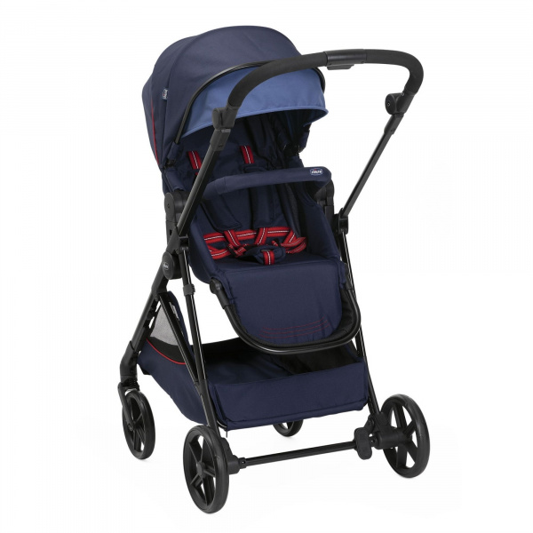 Poussette trio seety oxford blue + siège auto kory i-size essential + nacelle seety Chicco