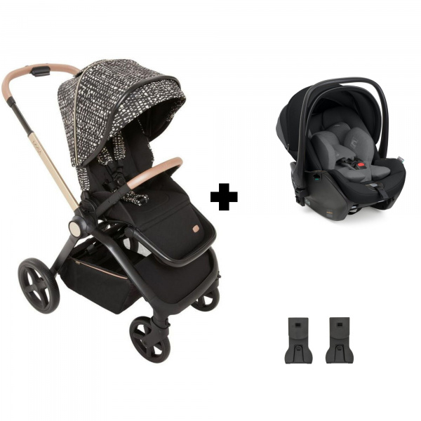 Poussette duo mysa dew re_lux + siège auto first seat recline i-size black satin Chicco