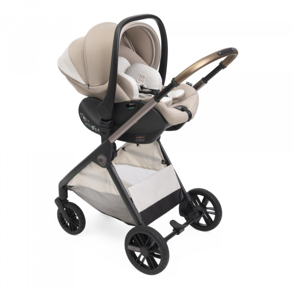 Poussette trio bellagio² + siège auto first seat recline i-size amber glow Chicco
