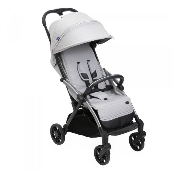 Poussette duo goody xplus - pearl grey + siège auto first seat recline i-size black satin Chicco