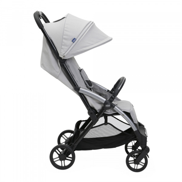 Poussette duo goody xplus - pearl grey + siège auto first seat recline i-size black satin Chicco