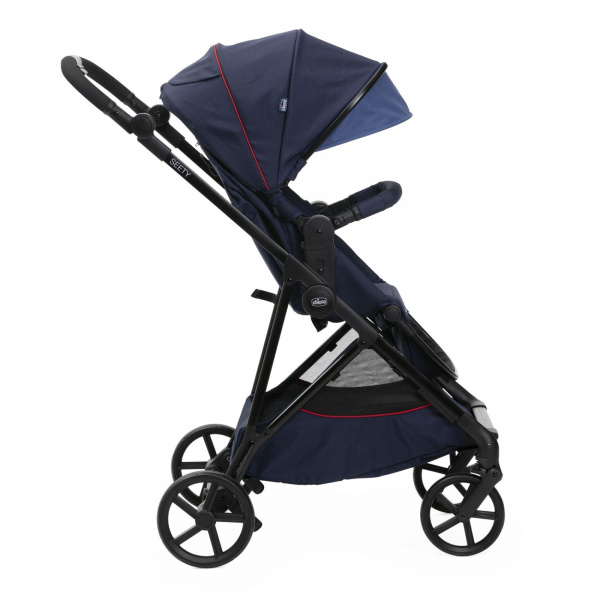 Poussette duo seety + siège auto first seat recline oxford blue Chicco