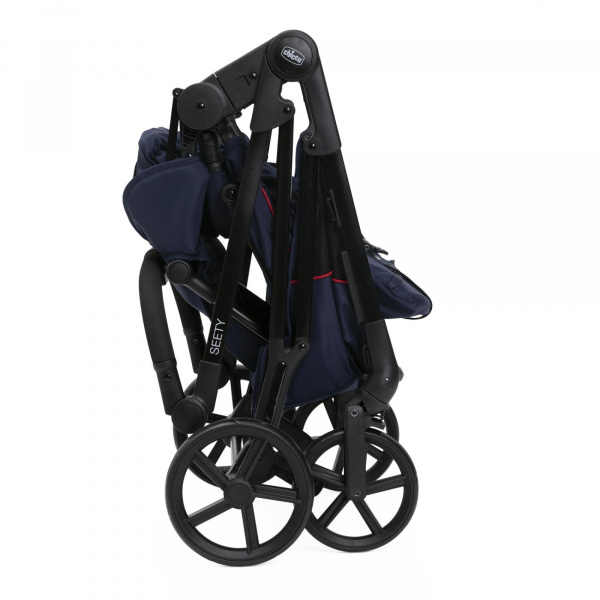 Poussette duo seety + siège auto first seat recline oxford blue Chicco