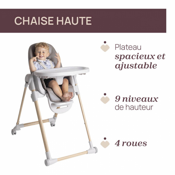 Barre de jeu arc-en-ciel chaises polly armonia neutre Chicco