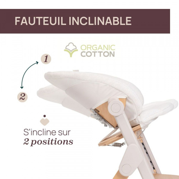 Chaise haute meraviglia fossil Chicco