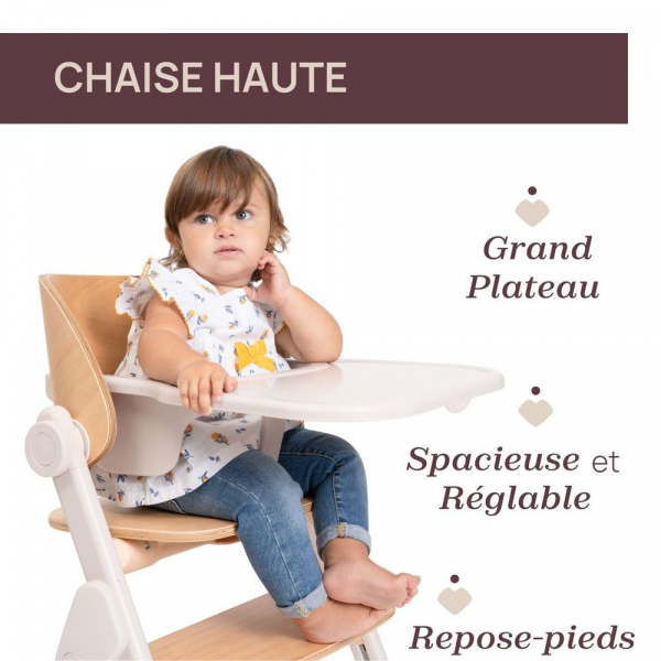 Chaise haute meraviglia fossil Chicco