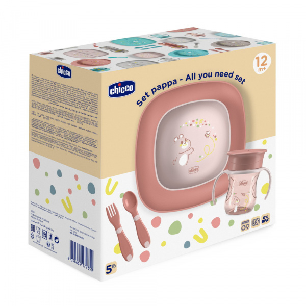 Coffret repas rose 12 mois Chicco