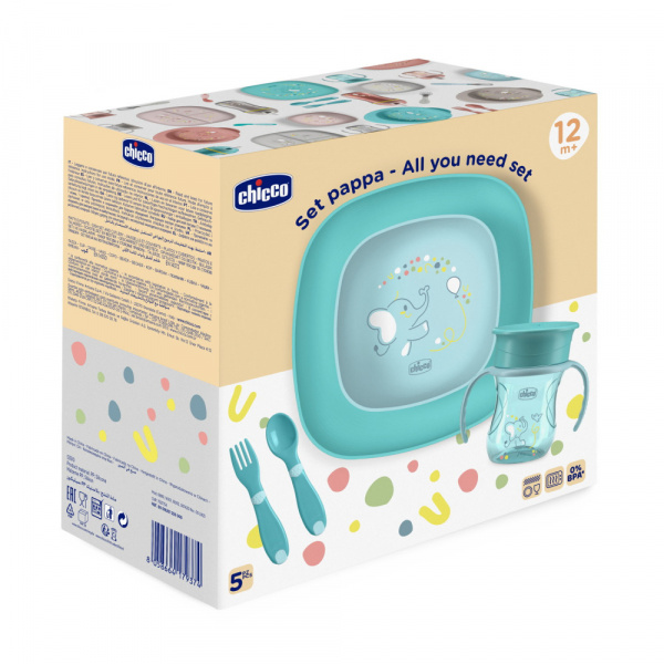 Coffret repas bleu 12 mois Chicco