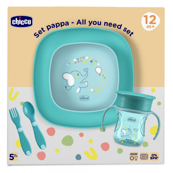 Coffret repas bleu 12 mois Chicco